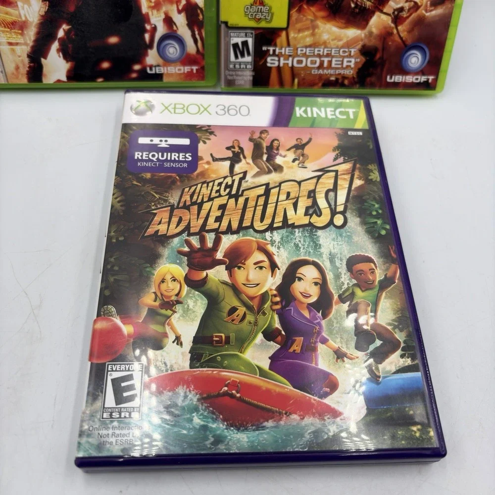 3 Xbox 360 Games Kinect Adventures Tom Clancy Rainbow Six Vegas & Rainbow Six 2